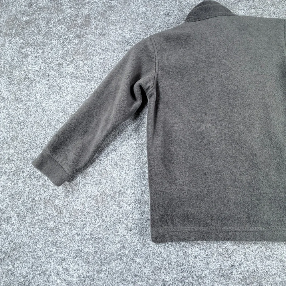 Columbia Steens Mountain II Fleece Jacket Boy's XS Gray Black Lightweight Zip Up